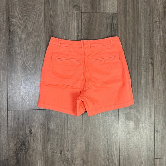 J.Crew 4" Heritage Chino Shorts WMNS Size 0 Orange Mid Rise Stretch Regular Fit - Picture 6 of 8